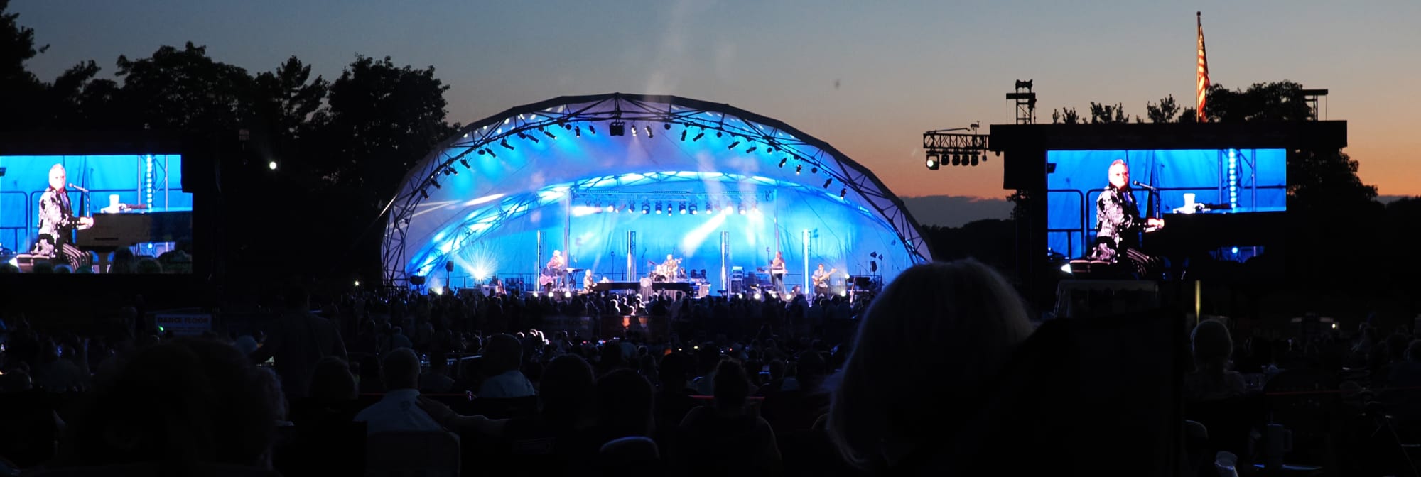 outdoor concert venue at sunset Portland